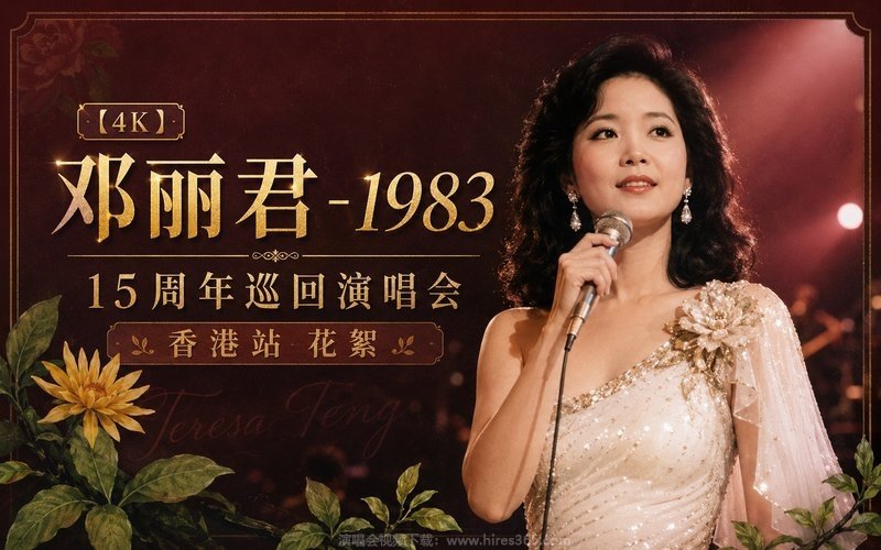 【4K】邓丽君 – 1983 15周年巡回演唱会 香港站 花絮 现场封面