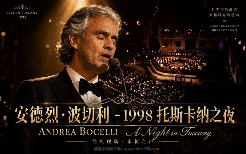 安德烈·波切利 – 1998 托斯卡纳之夜 Andrea Bocelli A Night in Tuscany 现场封面