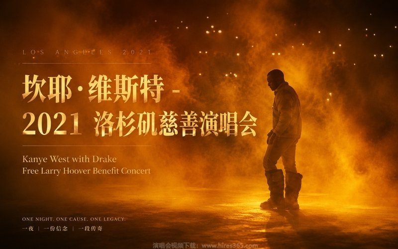 坎耶·维斯特 – 2021 洛杉矶慈善演唱会 Kanye West with Drake Free Larry Hoover Benefit Concert 现场封面