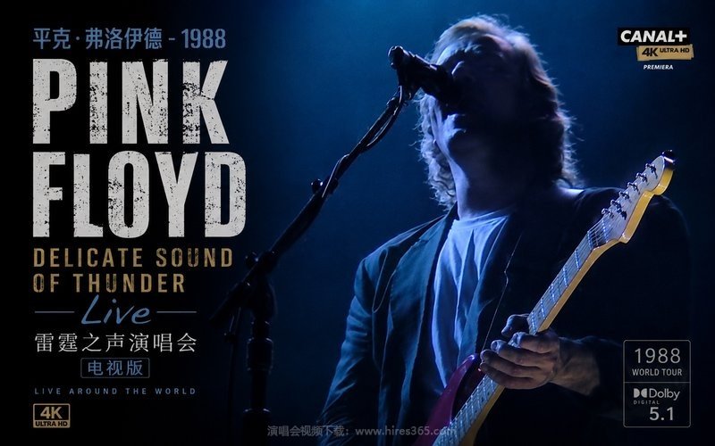 平克·弗洛伊德 – 1988 雷霆之声演唱会 电视版 Pink Floyd Delicate Sound of Thunder Live 现场封面