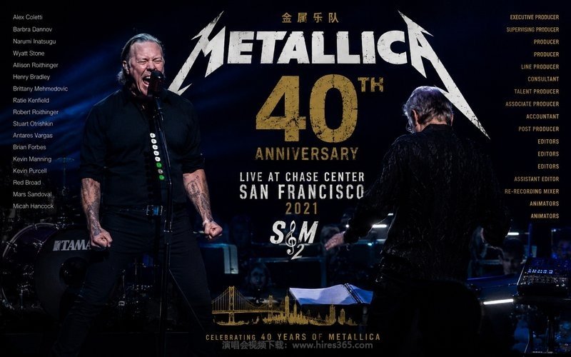 金属乐队 – 2021 40周年旧金山演唱会 Metallica 40th Anniversary Live at Chase Center 2021 现场封面