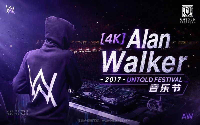 【4K】Alan Walker – 2017 Untold Festival音乐节 现场封面