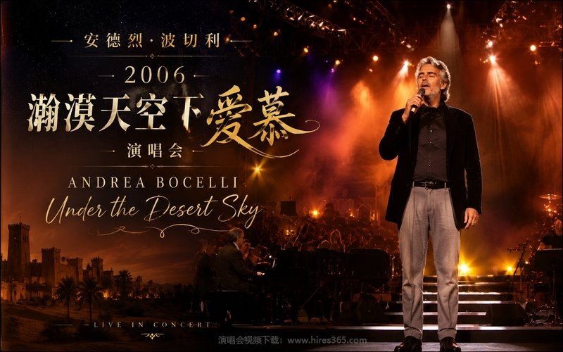 安德烈·波切利 – 2006 瀚漠天空下爱慕演唱会 Andrea Bocelli Under the Desert Sky 现场封面