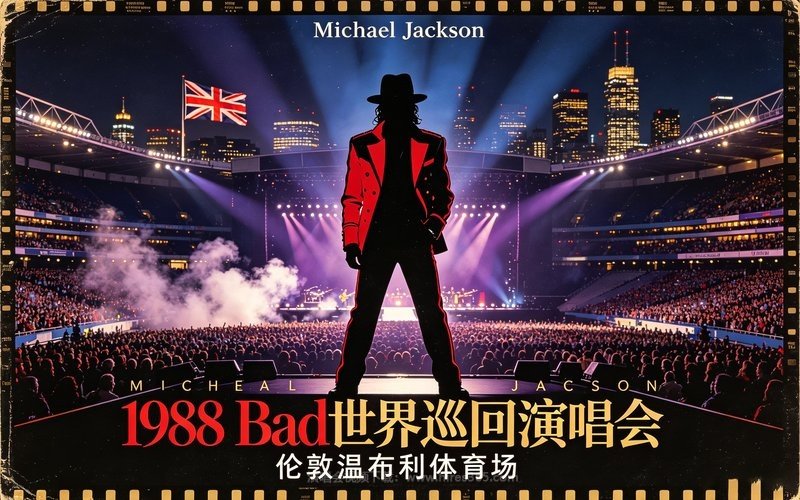 Michael Jackson – 1988 Bad世界巡回演唱会 伦敦温布利体育场 现场封面