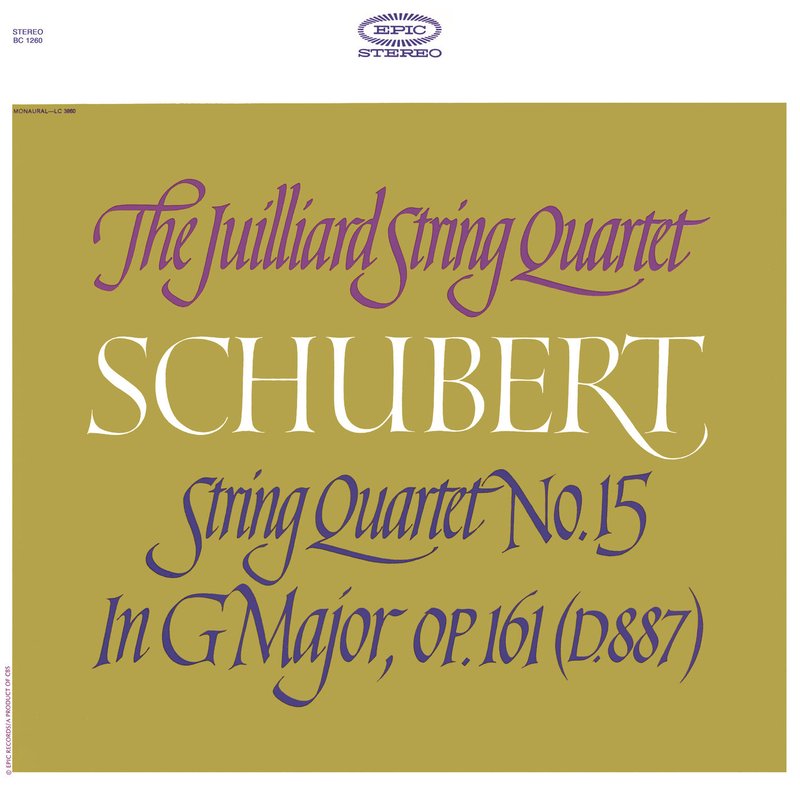 Juilliard String Quartet – Schubert- String Quartet No. 15 in G Major, Op. 161